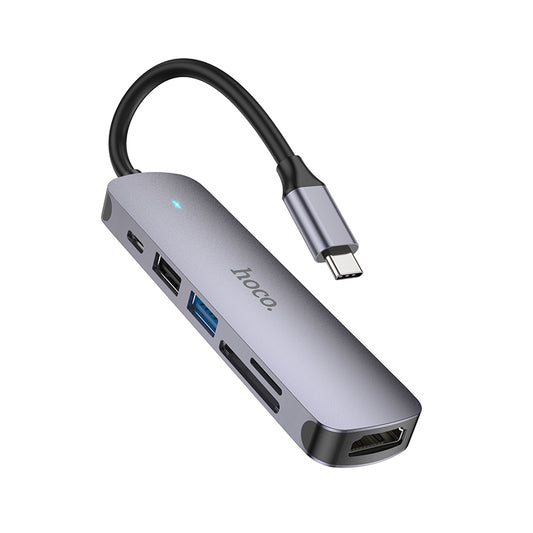 HOCO HB28 Type-C to HDTV + PD + USB3.0 + USB2.0 + SD + TF Converter/Adapter/Hub