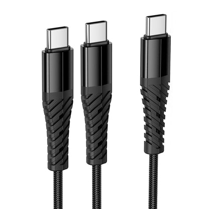 HOCO X123 Type-C to Type-C x 2 2 in 1 Charging Cable 1m
