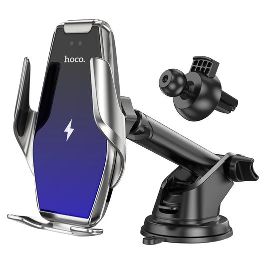 HOCO S14 Automatic Induction Wireless Charging Car Holder for Air Outlet/Centre Console/Windshield