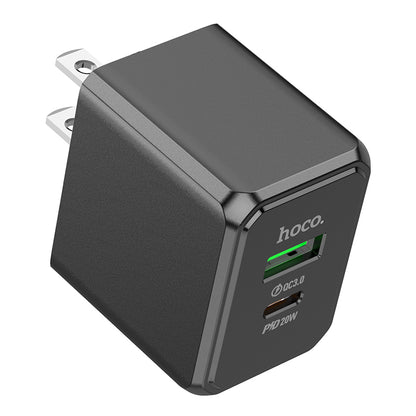 HOCO CS14 PD20W + QC3.0 USB-A and Type-C Fast Charger