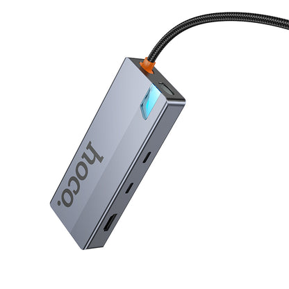 HOCO HB52 Type-C to HDTV + RJ45 + PD + Type-C + 2xUSB3.0 + SD + TF Card 8 in 1Converter/Adapter/Hub