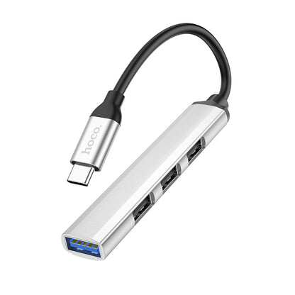 HOCO HB26 4-in-1 USB/Type-C to USB3.0+USB2.0*3 Converter/Adapter/Hub