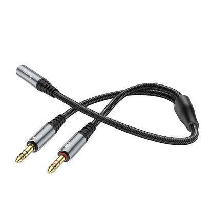 HOCO UPA21 2 in 1 3.5mm Female to 2 x Male Headset Audio Adapter Cable AUX Spliter 25cm
