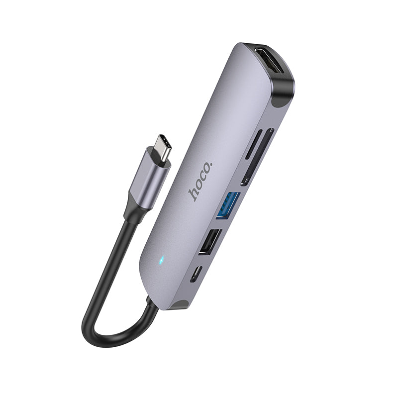 HOCO HB28 Type-C to HDTV + PD + USB3.0 + USB2.0 + SD + TF Converter/Adapter/Hub