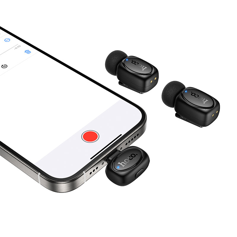 HOCO L19 Dual-Mic Mini Wireless Microphone (Lightning/Type-C)