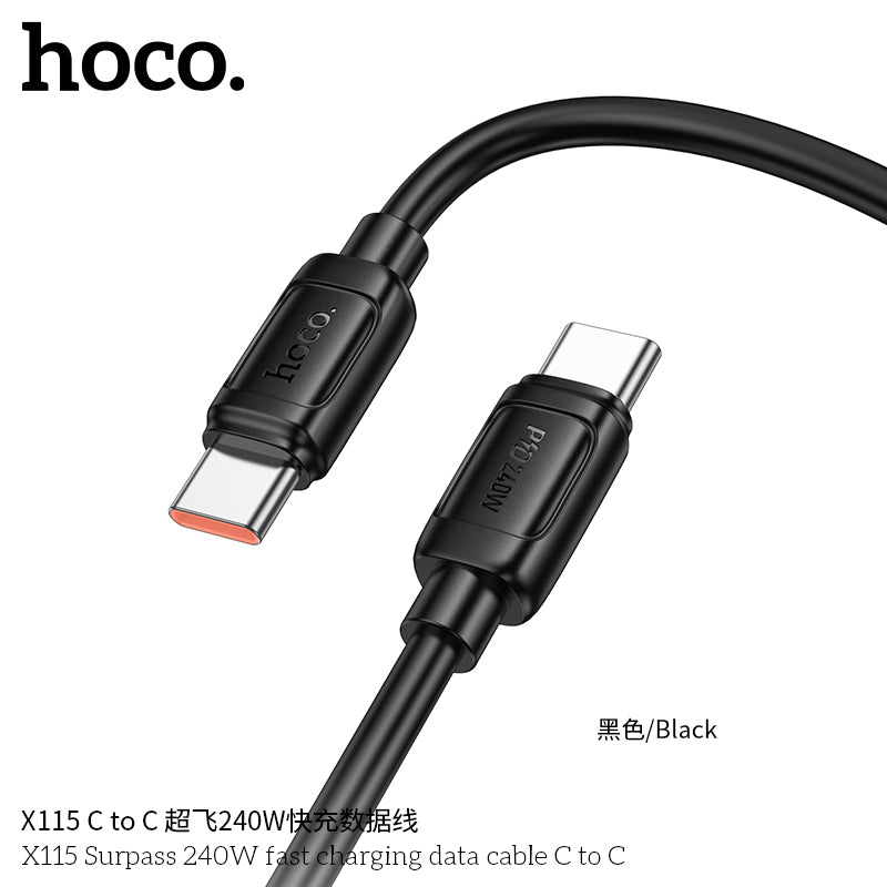 X115 Surpass 240W fast charging data cable C to C