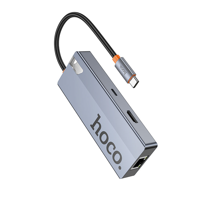 HOCO HB51 Type-C to HDTV + RJ45 + PD + 3xUSB3.0 6-in-1 Converter/Adapter/Hub