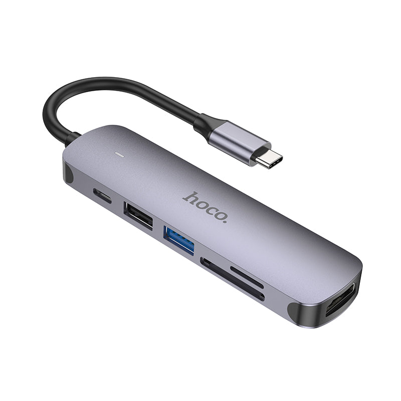 HOCO HB28 Type-C to HDTV + PD + USB3.0 + USB2.0 + SD + TF Converter/Adapter/Hub