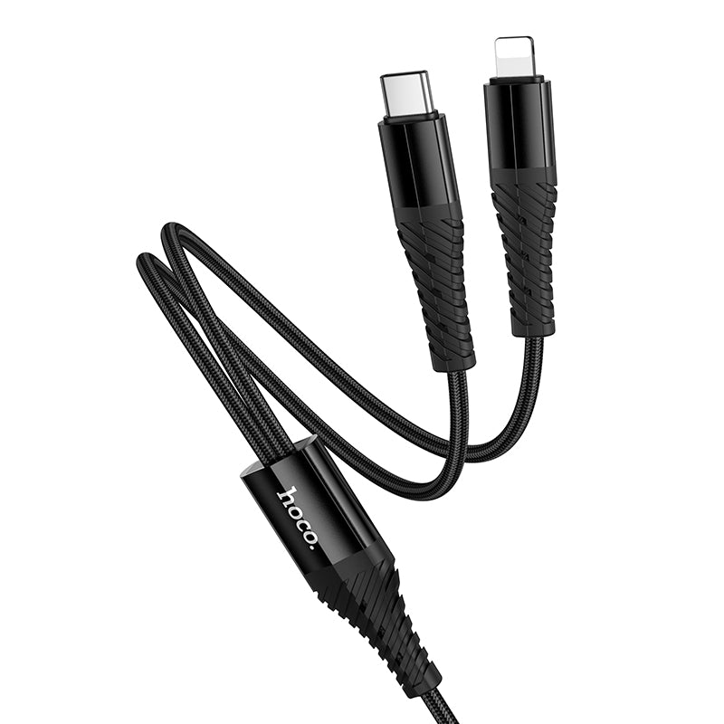 HOCO X123 Type-C to Type-C + Lightning 2 in 1 Charging Cable 1m