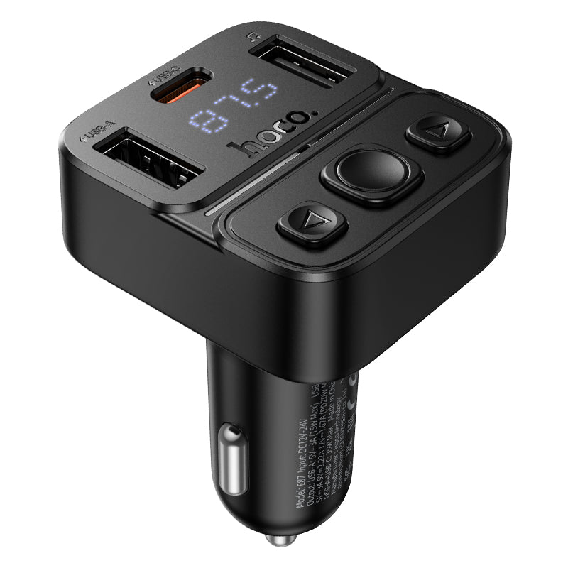 HOCO E87 35W(1A1C) Car Charger with Bluetooth + FM Transmitter
