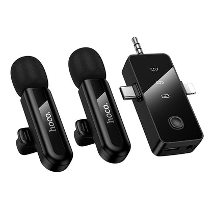 HOCO L20C Dual Wireless Microphone (Lightning/Type-C/3.5)