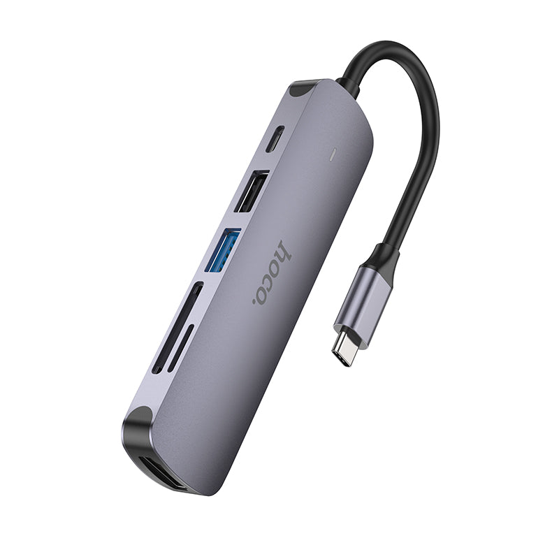 HOCO HB28 Type-C to HDTV + PD + USB3.0 + USB2.0 + SD + TF Converter/Adapter/Hub