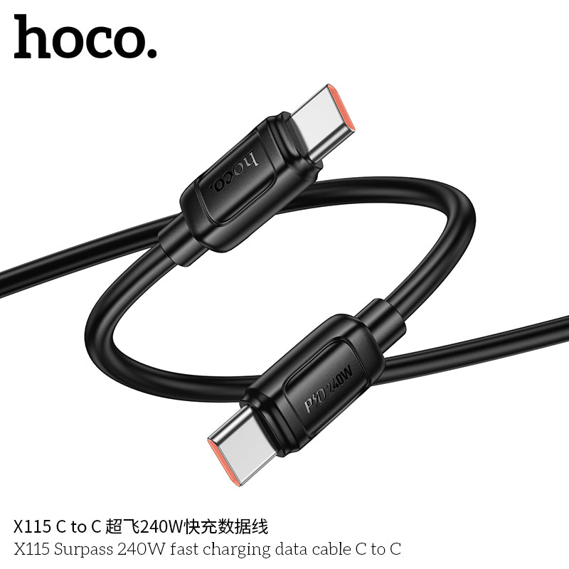 X115 Surpass 240W fast charging data cable C to C