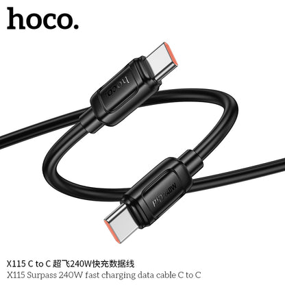 X115 Surpass 240W fast charging data cable C to C