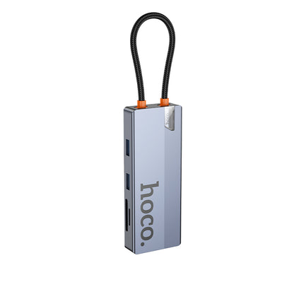 HOCO HB52 Type-C to HDTV + RJ45 + PD + Type-C + 2xUSB3.0 + SD + TF Card 8 in 1Converter/Adapter/Hub