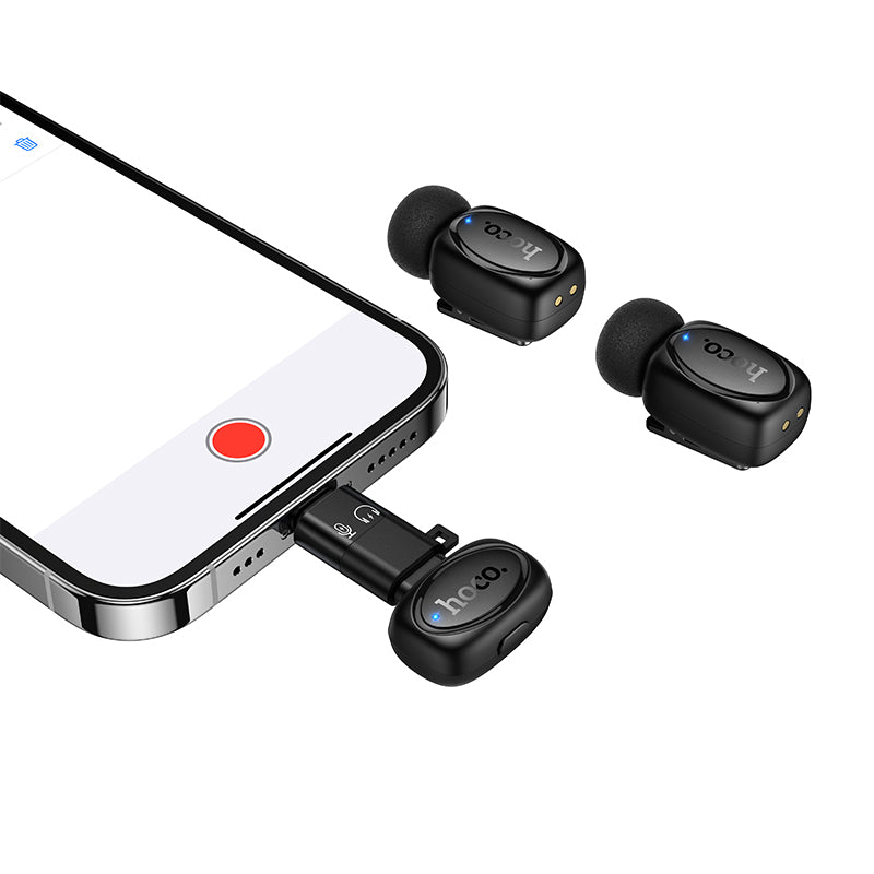 HOCO L19 Dual-Mic Mini Wireless Microphone (Lightning/Type-C)
