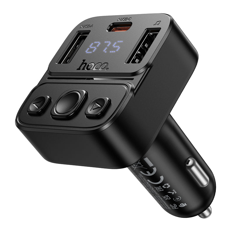 HOCO E87 35W(1A1C) Car Charger with Bluetooth + FM Transmitter