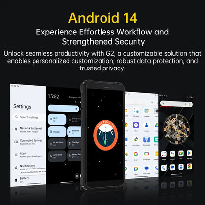 OUKITEL G2 Compact Rugged Phone 14GB 64GB 6-inch 13MP Camera Android 14