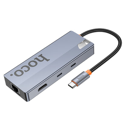 HOCO HB52 Type-C to HDTV + RJ45 + PD + Type-C + 2xUSB3.0 + SD + TF Card 8 in 1Converter/Adapter/Hub