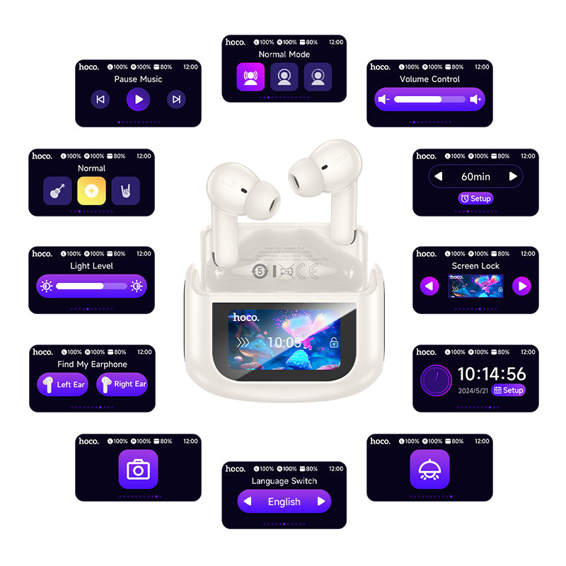 HOCO EQ21 TWS with ANC + ENC + Touch Screen