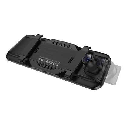HOCO DV16 Rearview Mirror 9.66-inch Front/Back Driving Recorder(dual-channel)