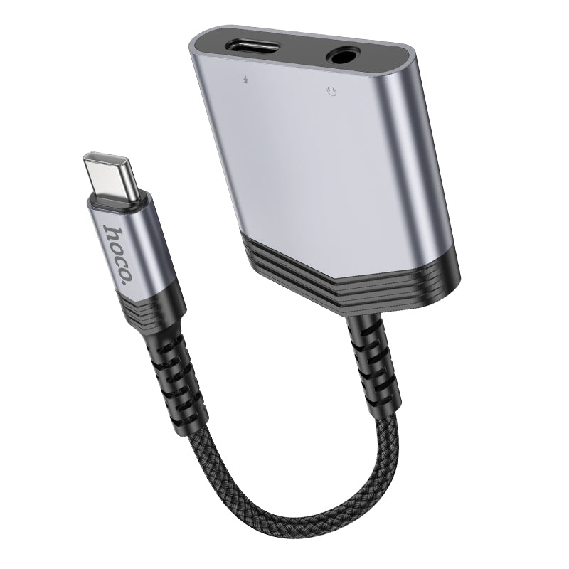 HOCO LS39 Adapter Type-C + Type-C to 3.5mm Female Audio Converter 15cm