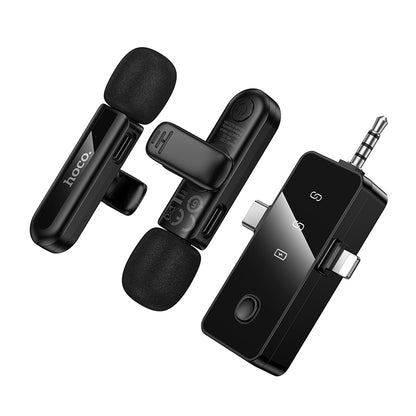 HOCO L20C Dual Wireless Microphone (Lightning/Type-C/3.5)