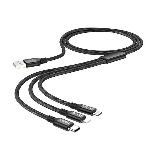 HOCO X14 3-in-1 Charging Cable 1m (Lightning / Micro-USB / Type-C)