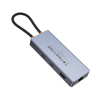HOCO HB52 Type-C to HDTV + RJ45 + PD + Type-C + 2xUSB3.0 + SD + TF Card 8 in 1Converter/Adapter/Hub