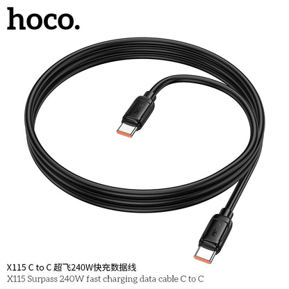 X115 Surpass 240W fast charging data cable C to C