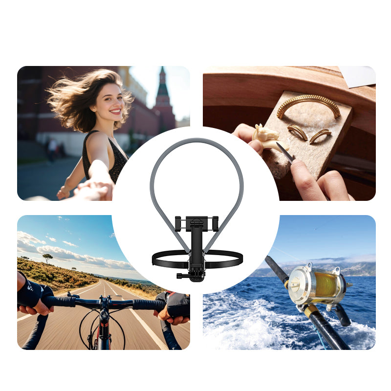 HOCO K30 Hands-Free Neck Mount Phone Holder & Action Camera Mount