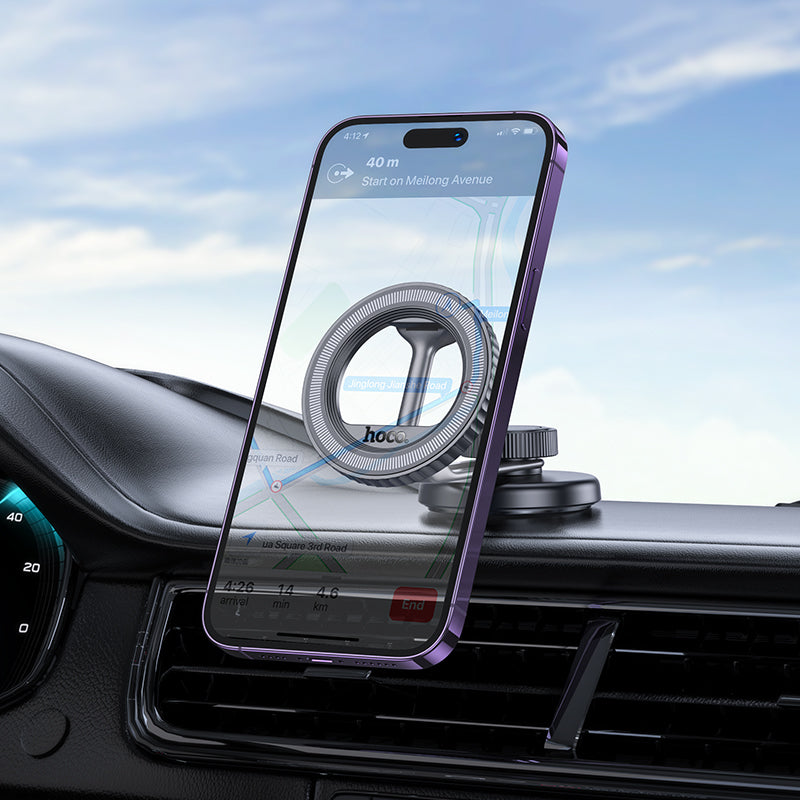 HOCO H77 Folding Ring Magnetic Car Holder for Dashboard/Center Console