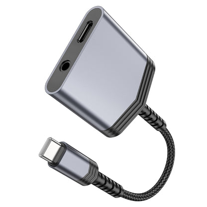 HOCO LS39 Adapter Type-C + Type-C to 3.5mm Female Audio Converter 15cm