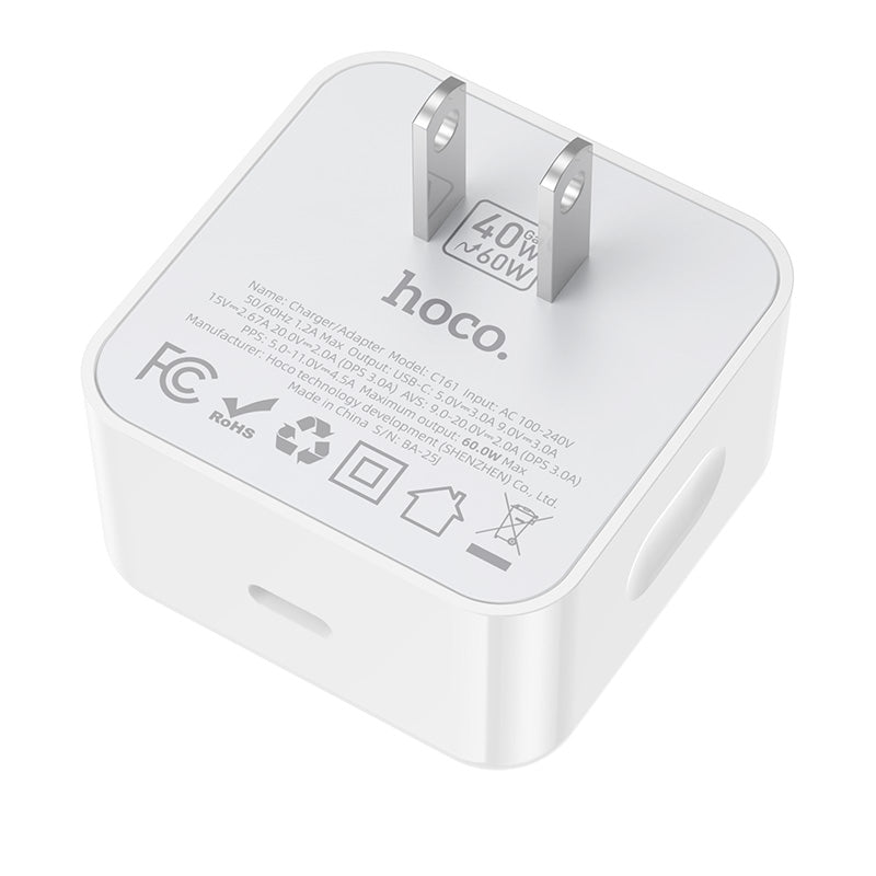 HOCO C161 PD40W Type-C Single Port Charger