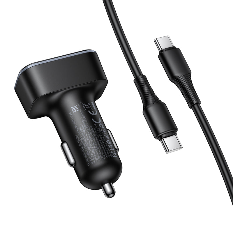 HOCO Z63A 42W Digital Display Car Charger Set (1C2A)