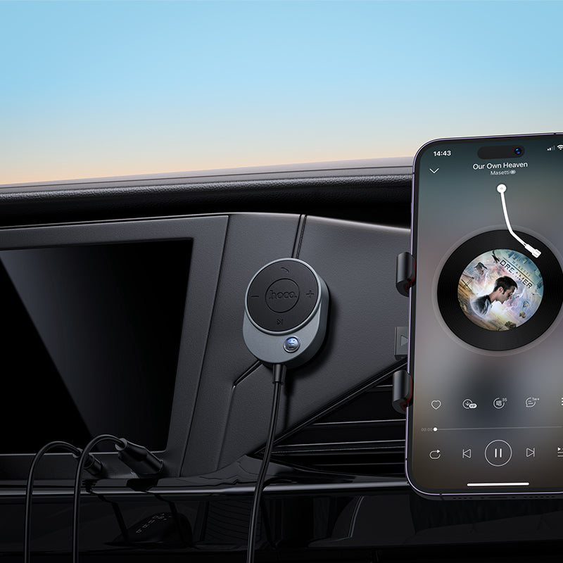 HOCO E150 Car AUX BT Receiver with 1.5 Length Cable