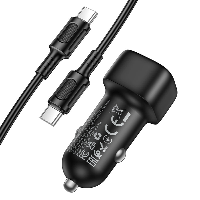 HOCO BOROFONE BZ34A PD20W Type-C Car Fast Charger Set (C to C)