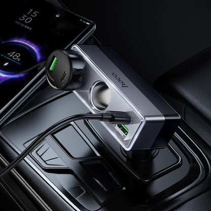 HOCO Z65B Dual Cigarette Lighter(PD48W/1A1C) Car Charger