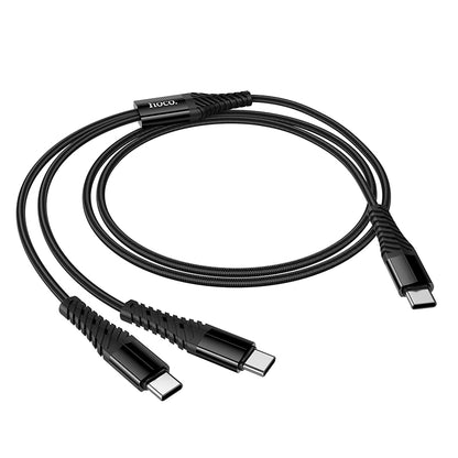 HOCO X123 Type-C to Type-C x 2 2 in 1 Charging Cable 1m