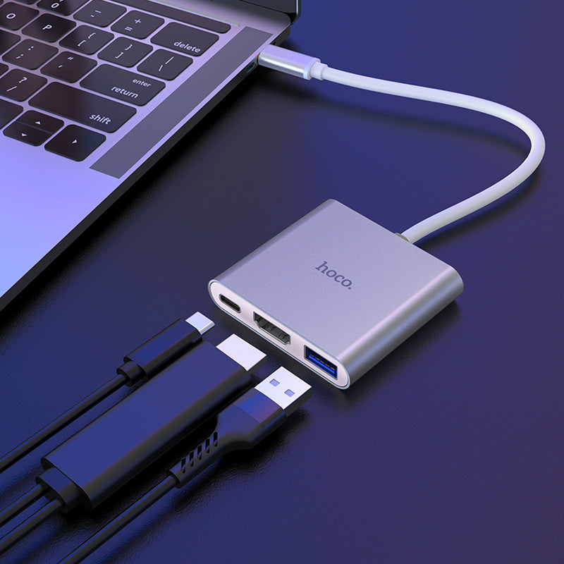 HOCO HB14 Type-C to USB3.0+HDTV+PD Converter/Adapter/Hub