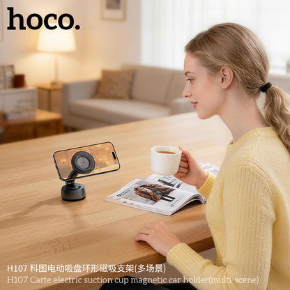 H107 Carte electric suction cup magnetic car holder(multi-scene)