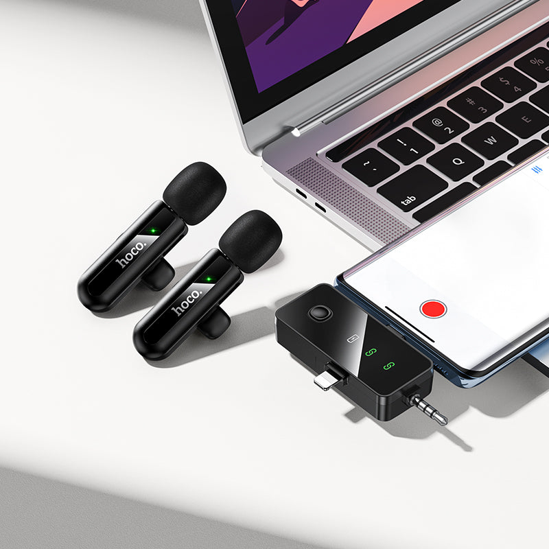 HOCO L20C Dual Wireless Microphone (Lightning/Type-C/3.5)