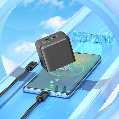 HOCO CS14 PD20W + QC3.0 USB-A and Type-C Fast Charger