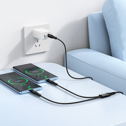 HOCO X123 Type-C to Type-C x 2 2 in 1 Charging Cable 1m