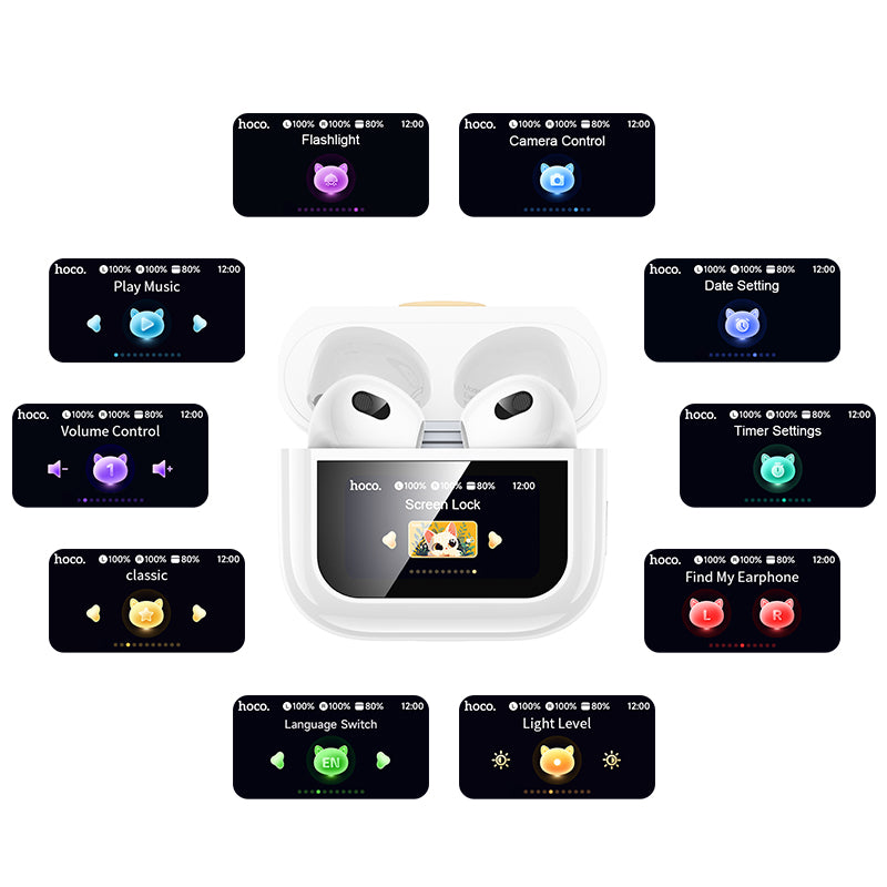 HOCO EW87 TWS Wireless Headphones with Touch Screen