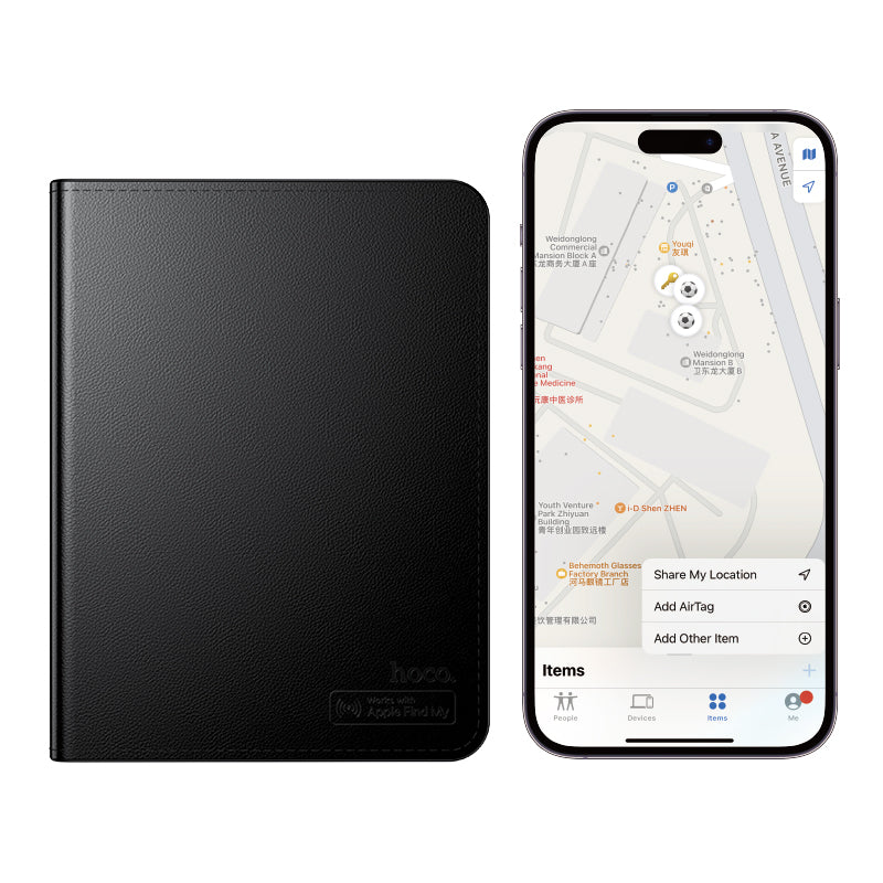 HOCO E91G Anti-Loss Smart Passport Cover (Wireless Charging Model) (Apple Only)