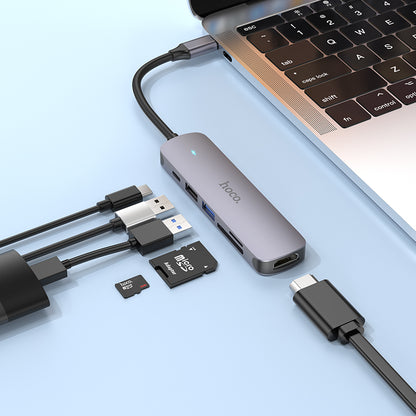 HOCO HB28 Type-C to HDTV + PD + USB3.0 + USB2.0 + SD + TF Converter/Adapter/Hub