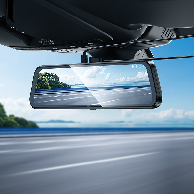 HOCO DV16 Rearview Mirror 9.66-inch Front/Back Driving Recorder(dual-channel)