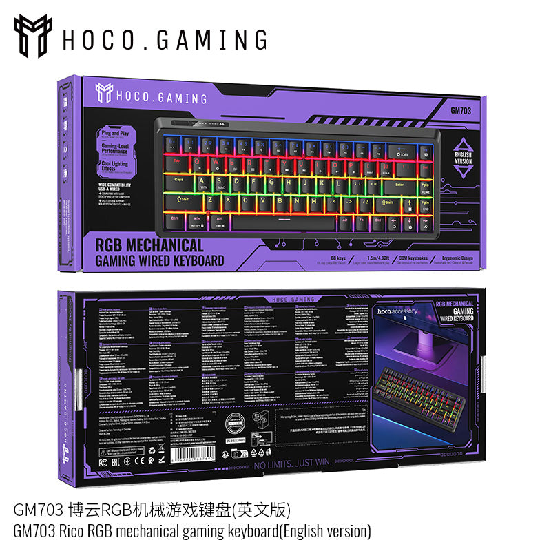 GM703 Rico RGB mechanical gaming keyboard