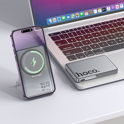 HOCO Q36 PD20W 5000mAh MagSafe Magnetic Wireless Charging Power Bank with Stand (3C/CCC Certified) (A+)